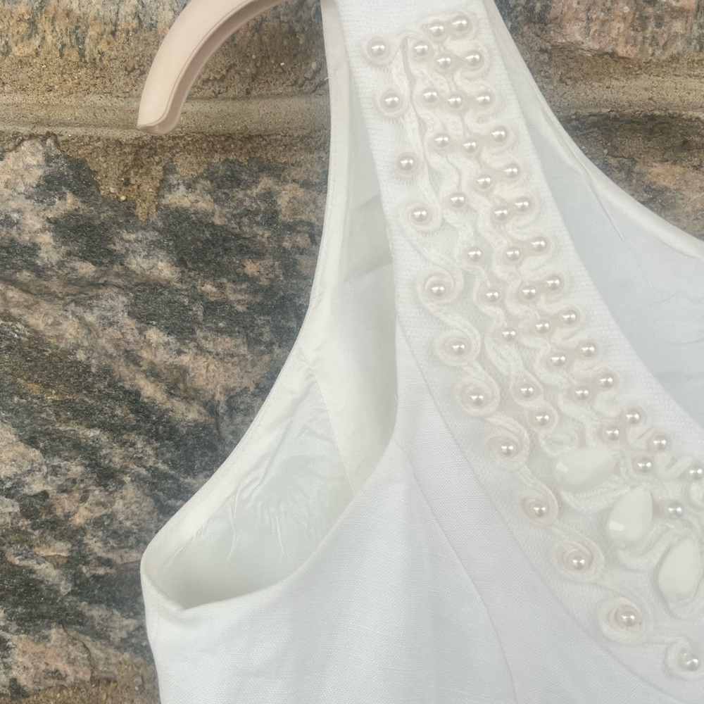 White Beaded Top - Picture 3 of 4